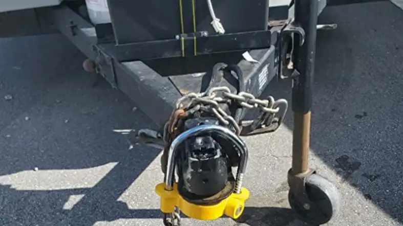 Additional Security While Locking Trailer Hitch To Ball