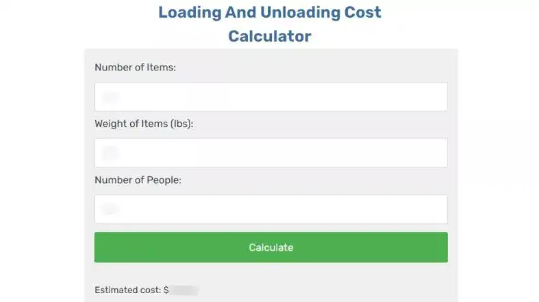 Loading And Unloading Cost Calculator