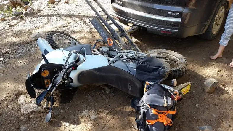 Motorcycle Hitch Carrier Failure