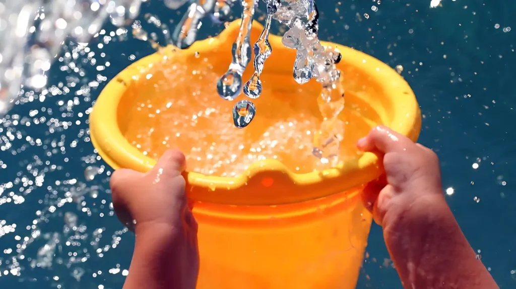 Use a bucket to catch water