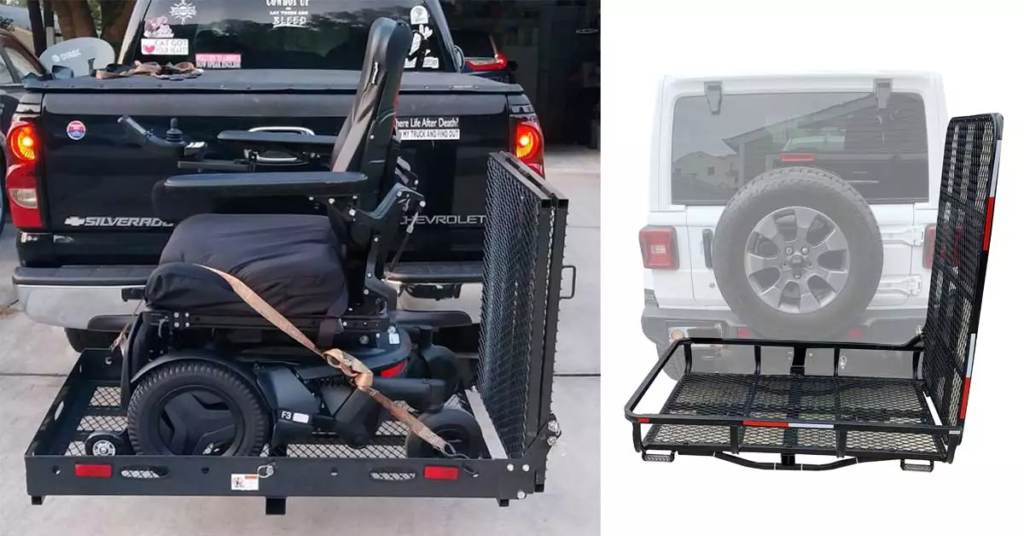 Hitch-Mounted Wheelchair Carrier